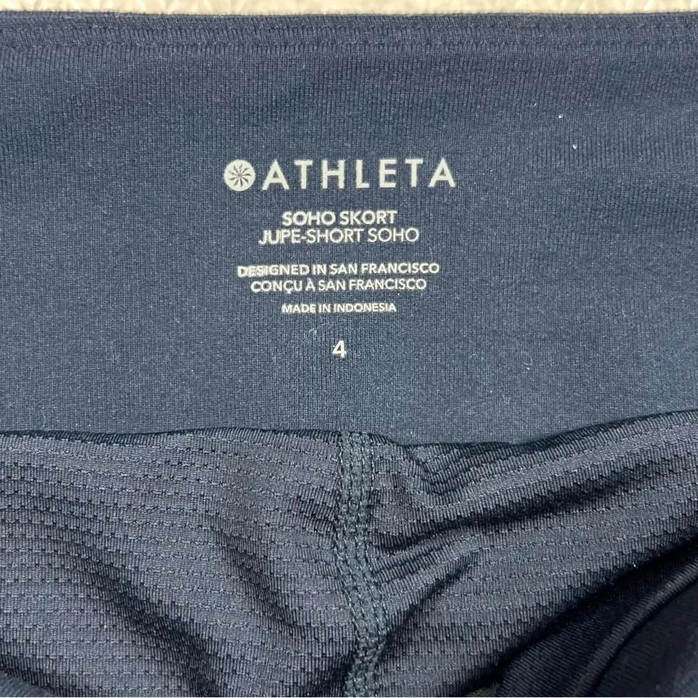 Athleta Navy Blue Soho Skort Women Activewear Athletic Bottoms Size 4 - Picture 3 of 6